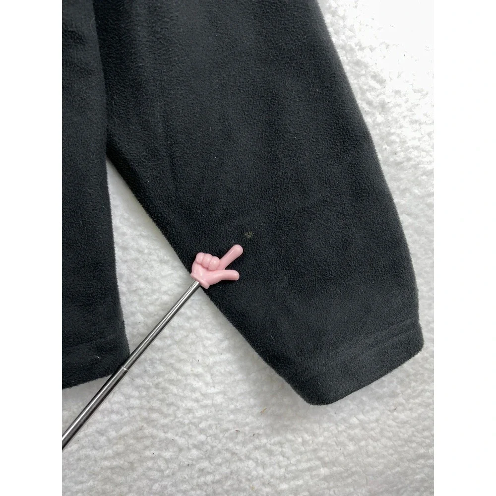 The North Face Full Zip Fleece Jacket Mens L Black Outerwear Activewear Casual